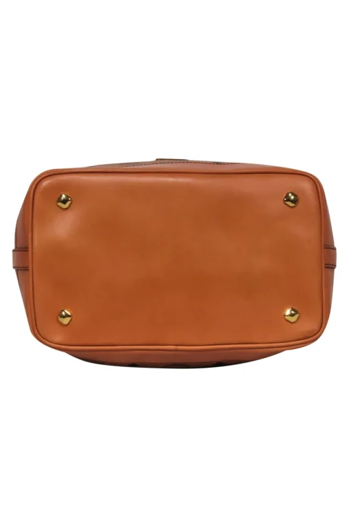 MCM - Tan Dessau Medium Visetos Bucket Bag