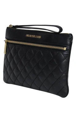 Michael Kors - Black Quilted Leather Clutch