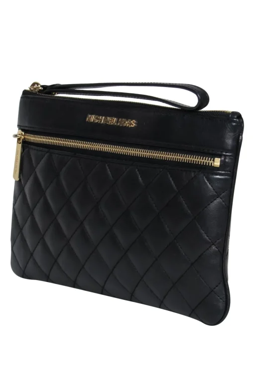 Michael Kors - Black Quilted Leather Clutch