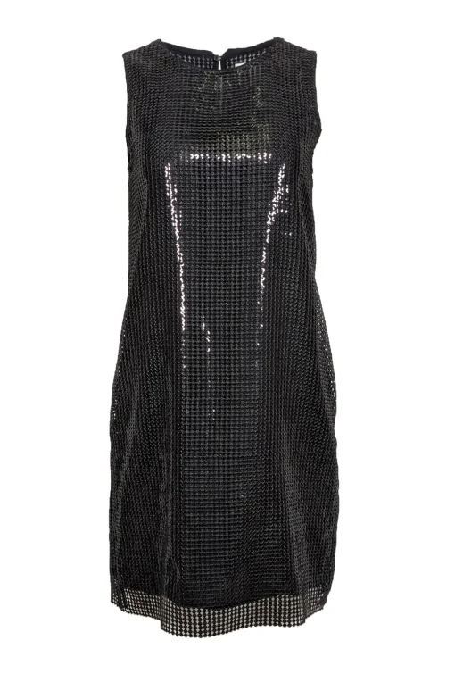 Michael Kors - Black Sequin Sleeveless Mini Dress Sz 6