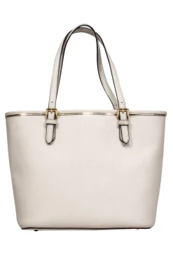 Michael Kors - Cream Leather Mini Zipper Tote