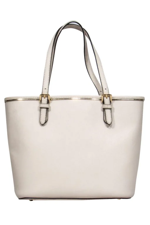 Michael Kors - Cream Leather Mini Zipper Tote