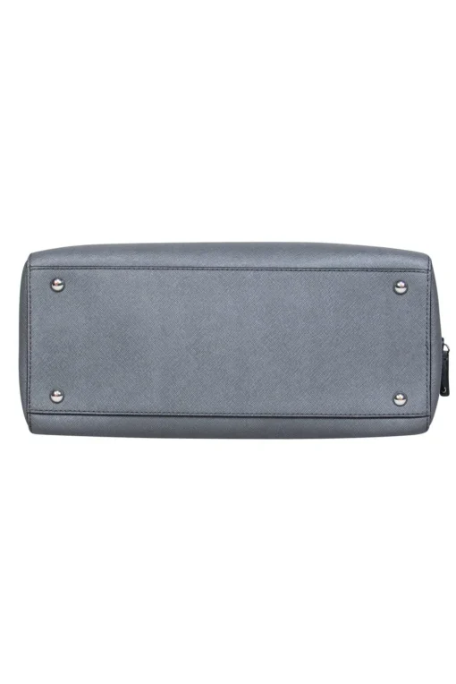 Michael Kors - Grey Leather Bowling-Style Bag
