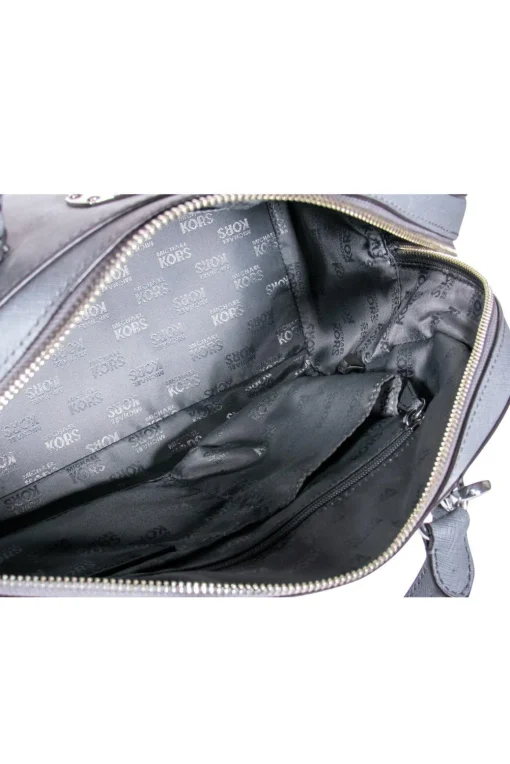 Michael Kors - Grey Leather Bowling-Style Bag