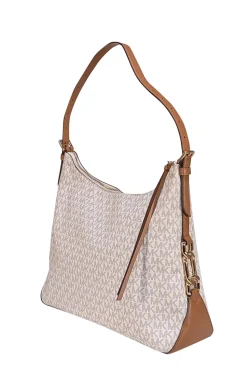 Michael Kors - Ivory & Beige Monogram Print Shoulder Bag