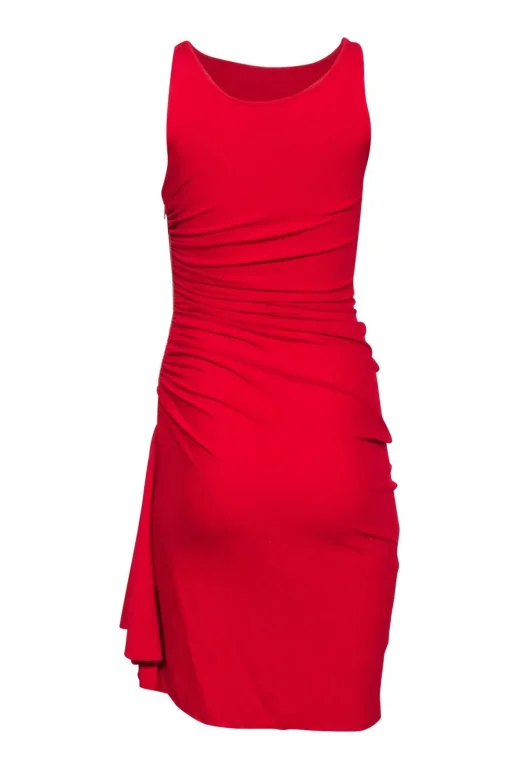 Michael Kors - Red Ruched Sleeveless Dress Sz 4
