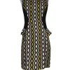 Milly - Black & Green Geometric Dress Sz 2