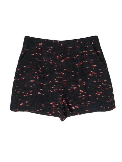 Milly - Black & Pink High Waisted Boucle Shorts Sz 6