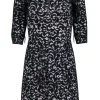 Milly - Black Lace Crop Sleeve Dress w/ Ivory Base Sz 6
