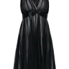 Milly - Black Sheer Sleeveless A-Line Dress w/ Nude Underlay Sz 4