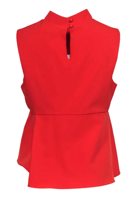 Milly - Bright Orange Mock Neck Tank w/ Peplum Design Sz 10
