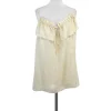 Milly - Champagne Ruffle Neckline Tunic Sz 2