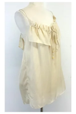 Milly - Champagne Ruffle Neckline Tunic Sz 2
