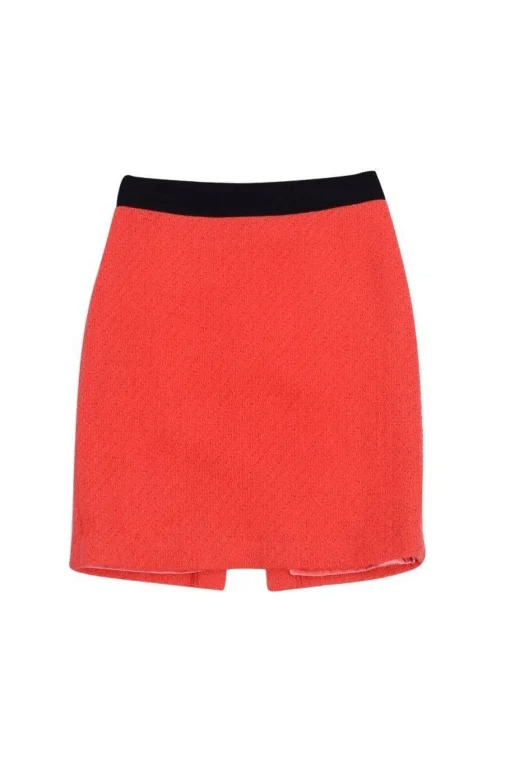 Milly - Coral Wool Pencil Skirt Sz 4