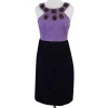 Milly - Purple & Navy Textured Cotton Dress Sz 4