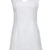 Milly - White Textured A-Line Dress w/ Keyhole & Bow Sz 8