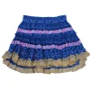 MISA Los Angeles - Blue, Pink, & Yellow Paisley Print Ruffled Mini Skirt Sz S