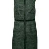 Missoni - Black & Green Print Middle Zipper front Sleeveless Dress Sz 10