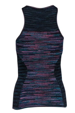 Missoni - Black & Multicolor Fitted Racer Tank Sz S