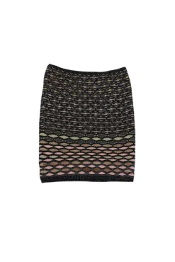 Missoni - Black Metallic Knit Skirt Sz 2