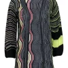 Missoni - Black w/ Multicolor Stripe Open Front Cardigan Sz 2