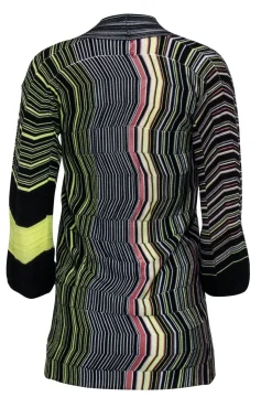 Missoni - Black w/ Multicolor Stripe Open Front Cardigan Sz 2