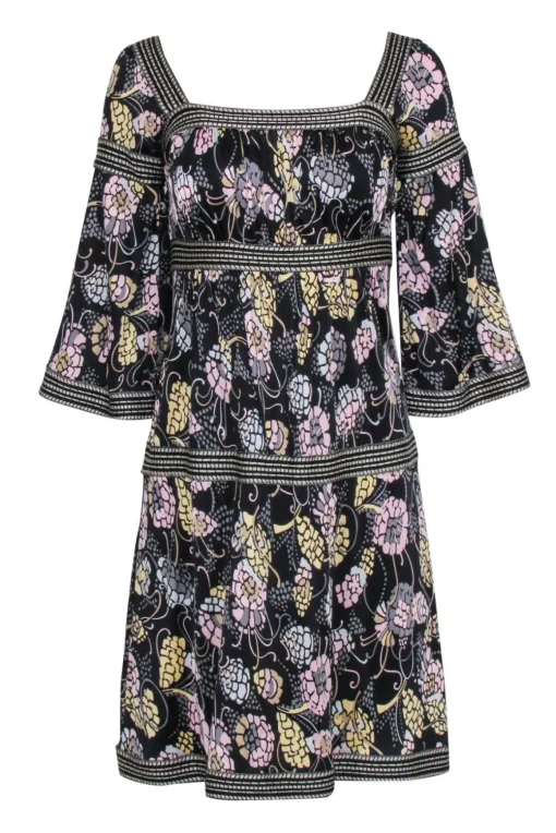 Missoni - Black w/ Pink Floral Print Dress Sz 2