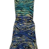Missoni - Blue, Green, Yellow, & Black Animal Print Fit & Flare Dress Sz 4