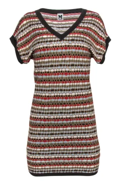 Missoni - Brown & Multi Metallic Patterned Knit Dress Sz S
