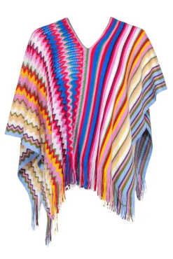 Missoni - Rainbow Multi color Poncho Sweater Sz One Size