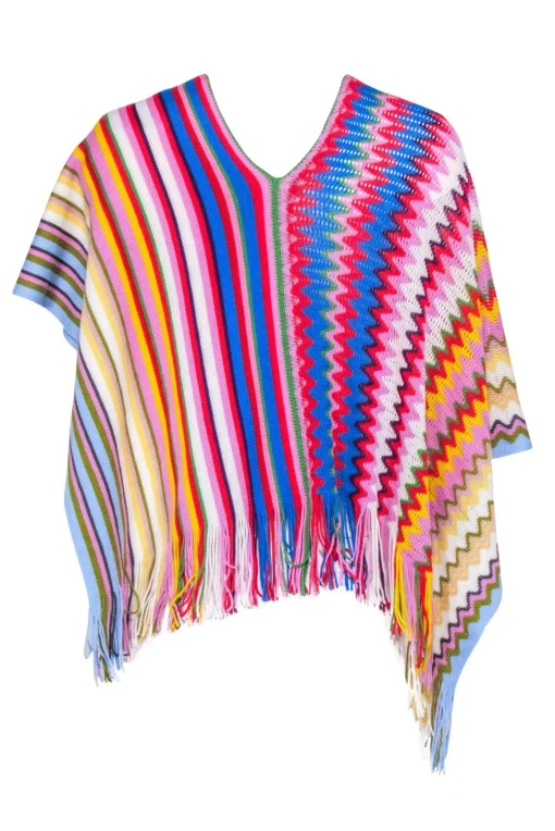 Missoni - Rainbow Multi color Poncho Sweater Sz One Size