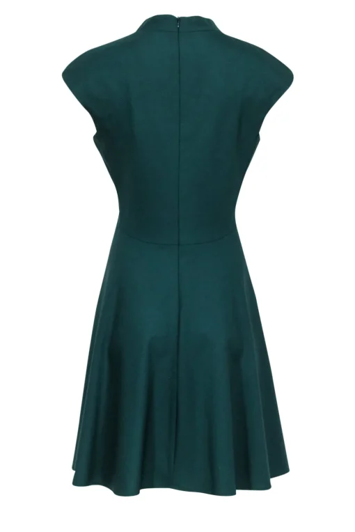 M.M.LaFleur - Green Wool Blend Cap Sleeve Dress Sz 8