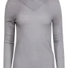 M.M.LaFleur - Grey Wrap V-Neckline Cashmere Sweater Sz XS