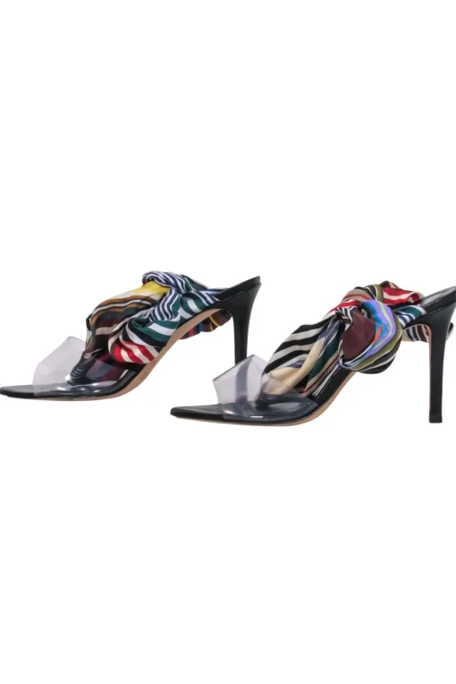 Monse - Multi Colored Ribbon Strap Heels Sz 7