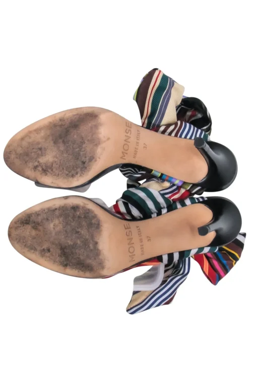 Monse - Multi Colored Ribbon Strap Heels Sz 7
