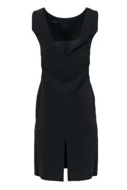 Moschino - Black Fitted V-Back Dress Sz M