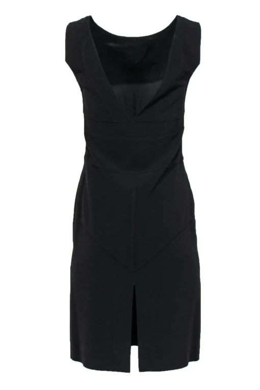 Moschino - Black Fitted V-Back Dress Sz M