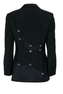 Moschino Cheap & Chic - Black Numbered Rhinestone Button-Front Blazer Sz 8