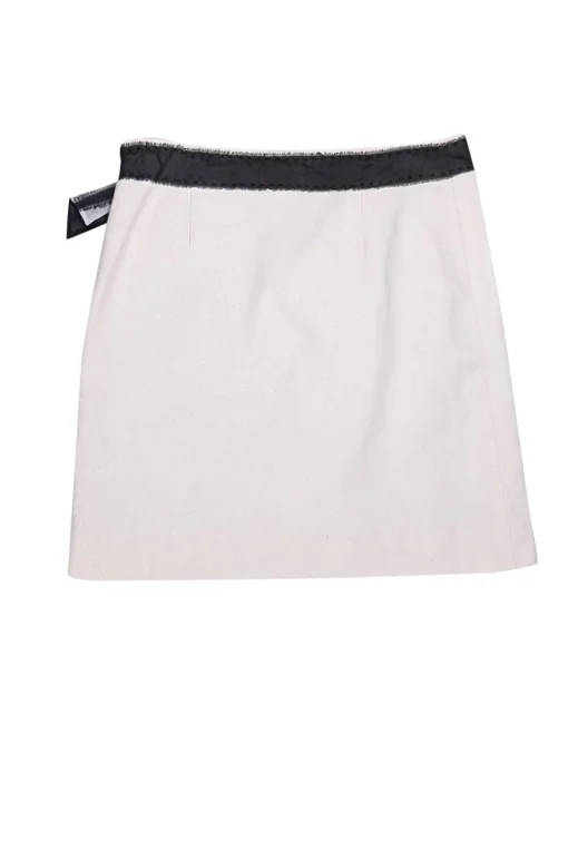Moschino Cheap & Chic - Ivory Cotton Blend Bow Waist Skirt Sz 8