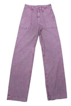 MOTHER - Acid Washed Light Purple Patch Pocket Jeans Sz 2