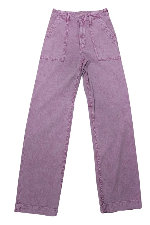 MOTHER - Acid Washed Light Purple Patch Pocket Jeans Sz 2