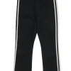MOTHER - Black Cropped Straight Leg Jeans w/ White Stripes Sz 28