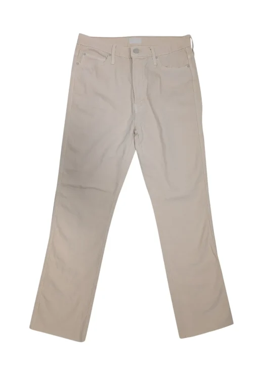 MOTHER - Cream High Rise Ankle Jeans w/ Raw Hem Sz 10