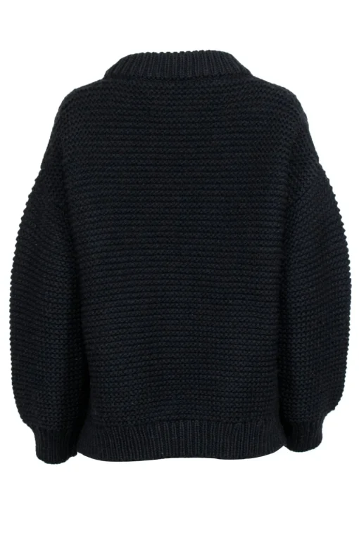 Mr. Mittens - Black Wool Chunky Knit Sweater Sz XS/S