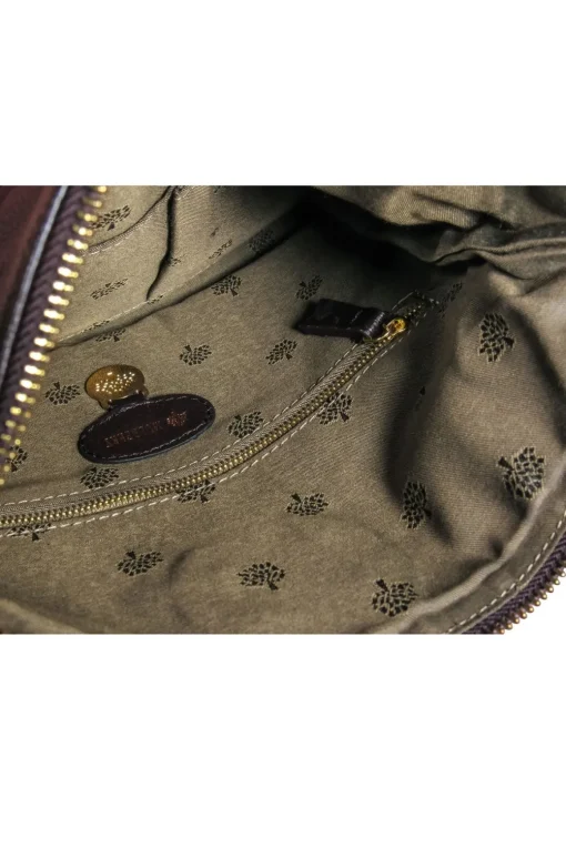 Mulberry - Dark Maroon Shiny Leather Convertible Shoulder Bag & Crossbody