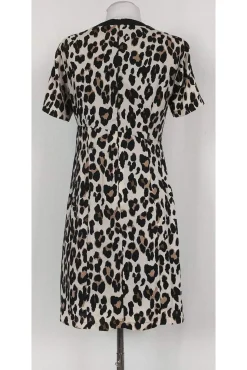 Nanette Lepore - Animal Print Dress w/ Zipper Hem Sz 2