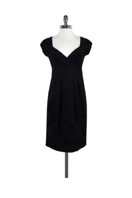 Nanette Lepore - Black & Navy Brocade Dress Sz 2