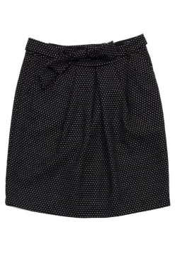 Nanette Lepore - Black & Tan Dot Wool Skirt Sz 4