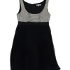 Nanette Lepore - Black & White Striped Pleated Skirt Dress Sz 4