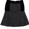 Nanette Lepore - Black Print Velvet Skirt Sz 4